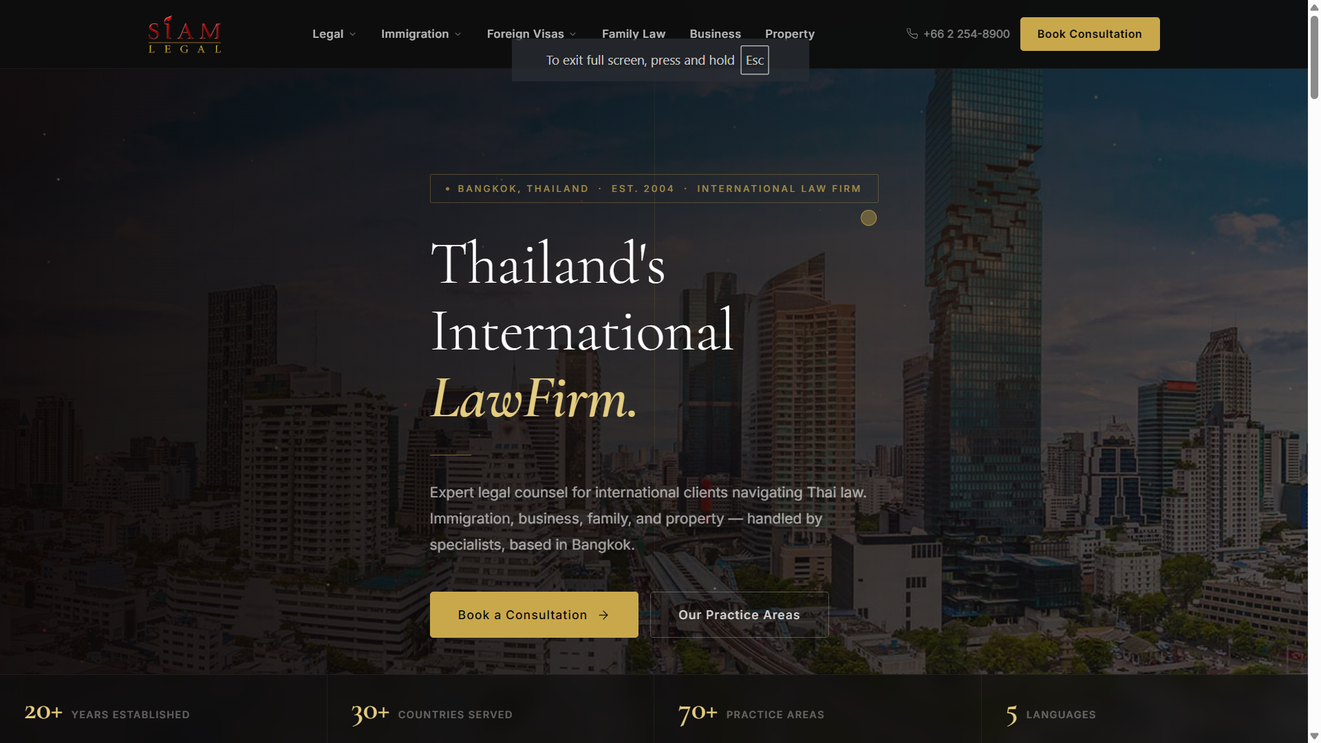 Siam Legal — after Shaydefy redesign